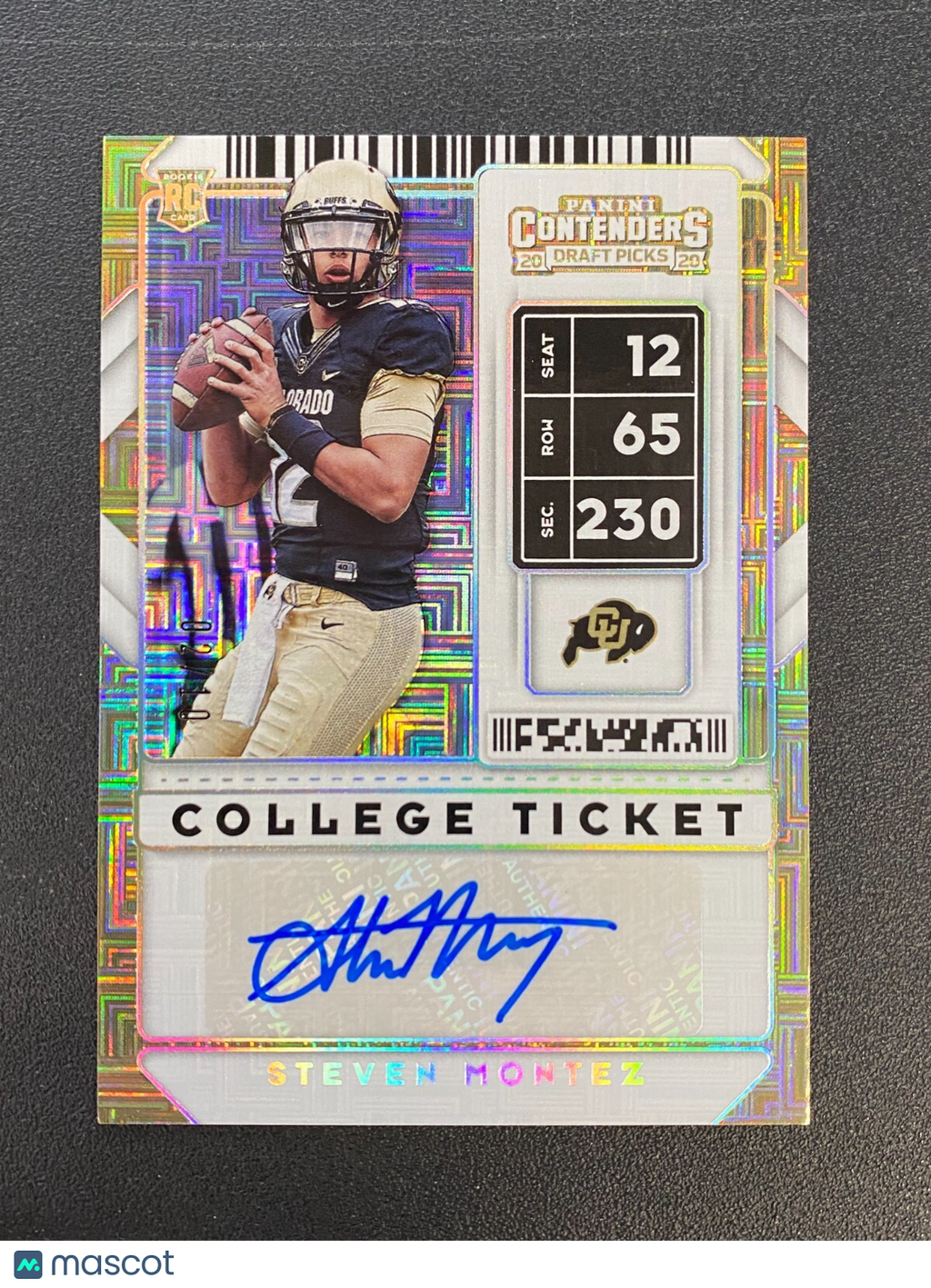 Steven Montez 2020 Contenders Auto Autograph RC Colorado Buffaloes XFL 2/10