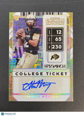 Steven Montez 2020 Contenders Auto Autograph RC Colorado Buffaloes XFL 2/10