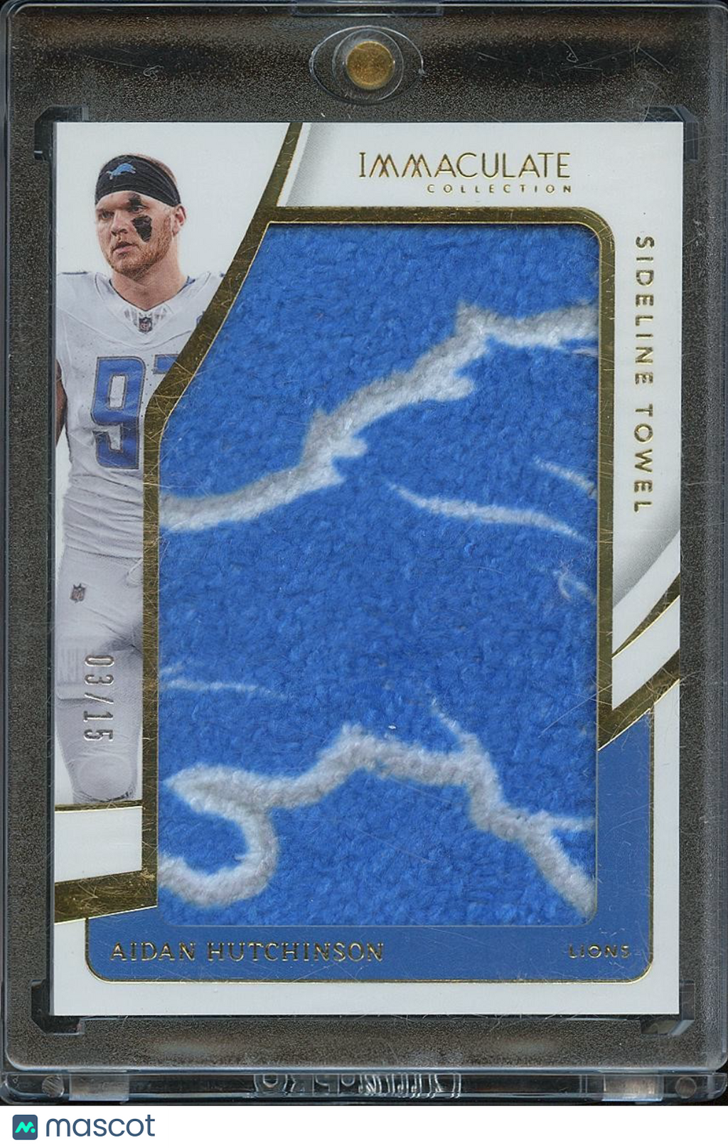 Aidan Hutchinson 2024 Immaculate Towel LOGO Patch Detroit Lions 3/15