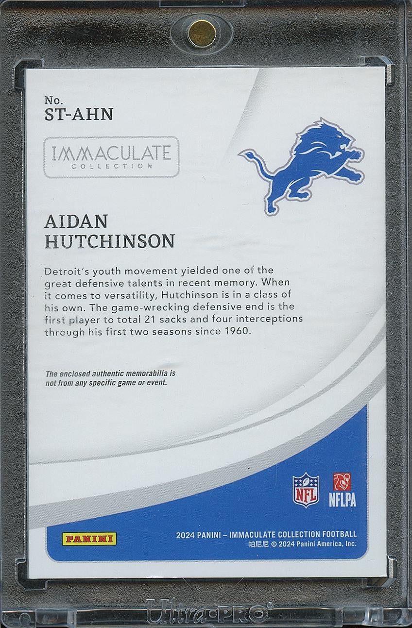 Aidan Hutchinson 2024 Immaculate Towel LOGO Patch Detroit Lions 3/15