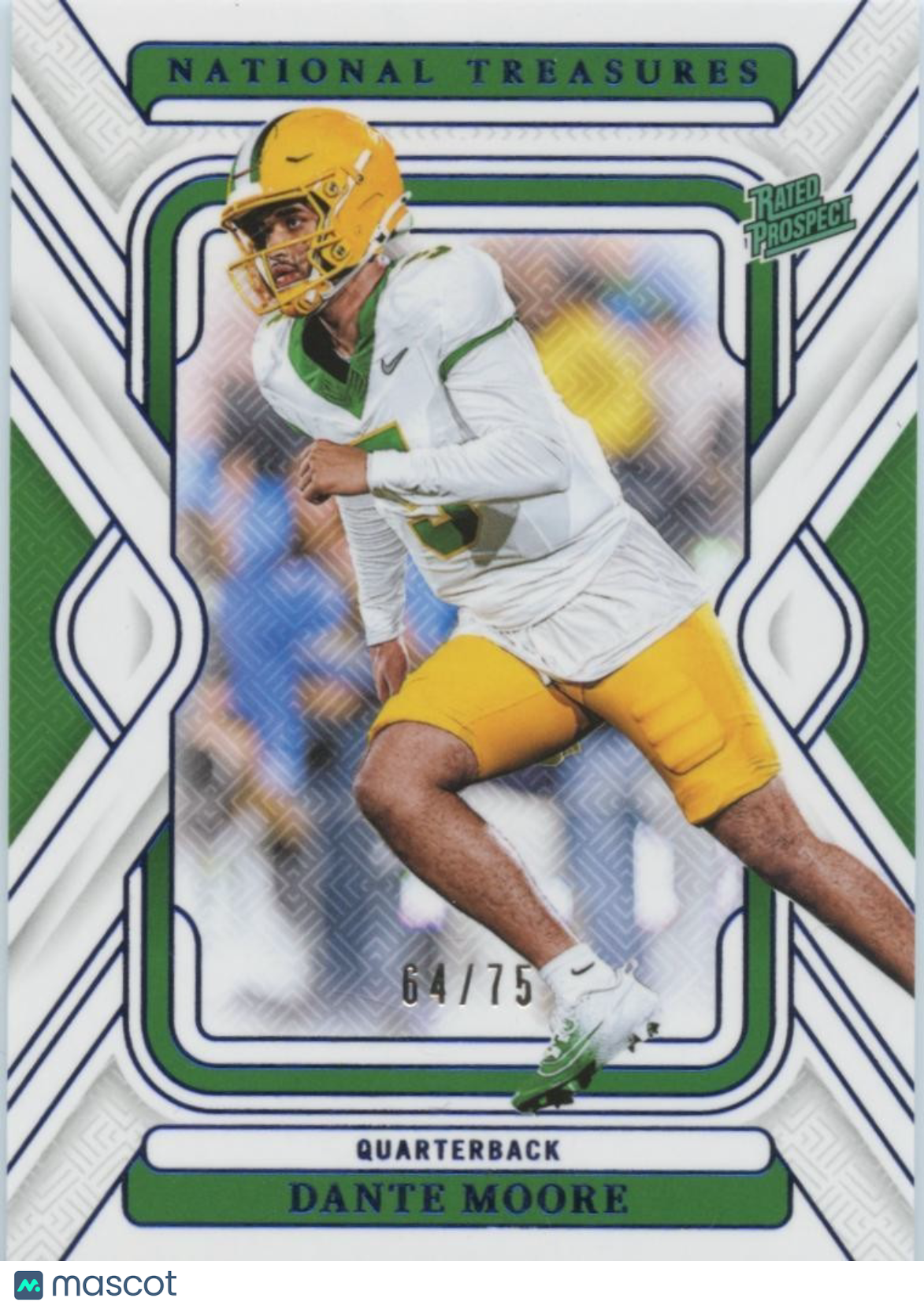 Dante Moore 2025 National Treasures Rookie RC Blue Oregon Ducks 64/75 #48