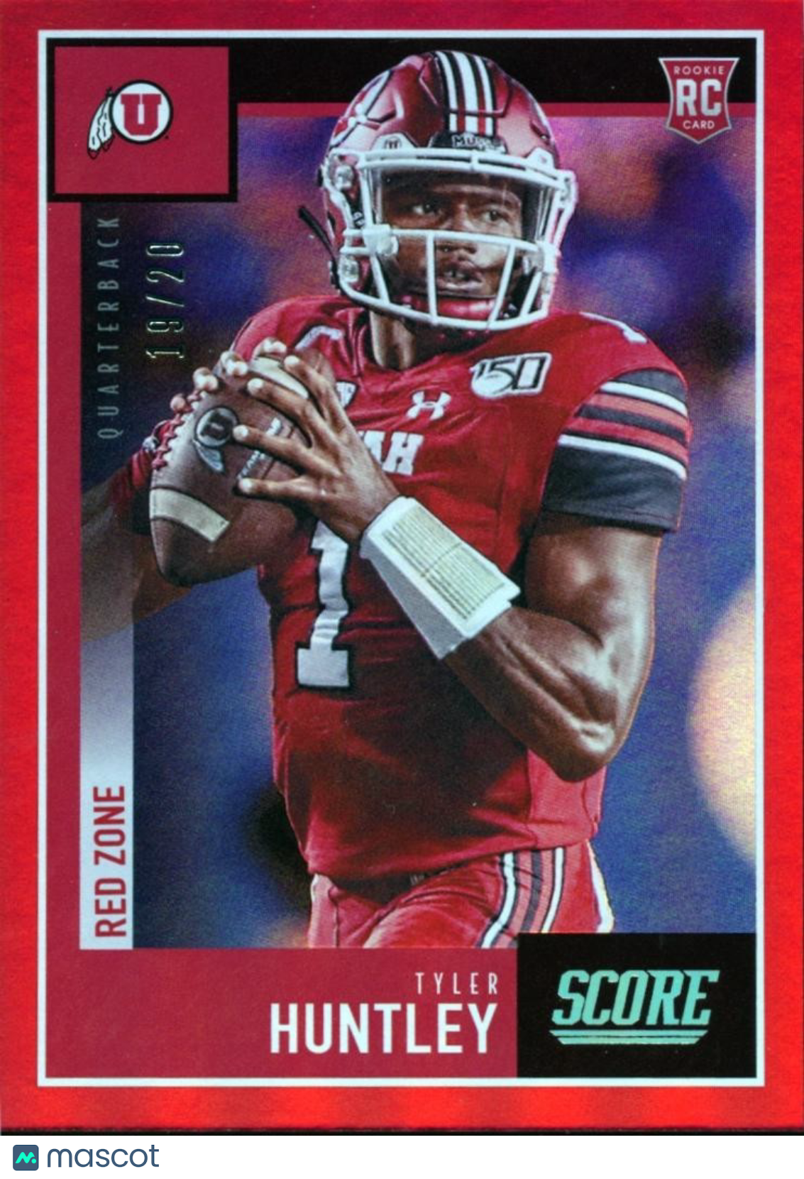 Tyler Huntley 2020 Score Red Zone SSP Rookie RC Utah Ravens Browns 19/20 #370