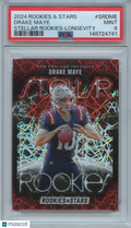 Drake Maye 2024 Rookies & Stars Stellar Rookie RED RC Patriots PSA 9