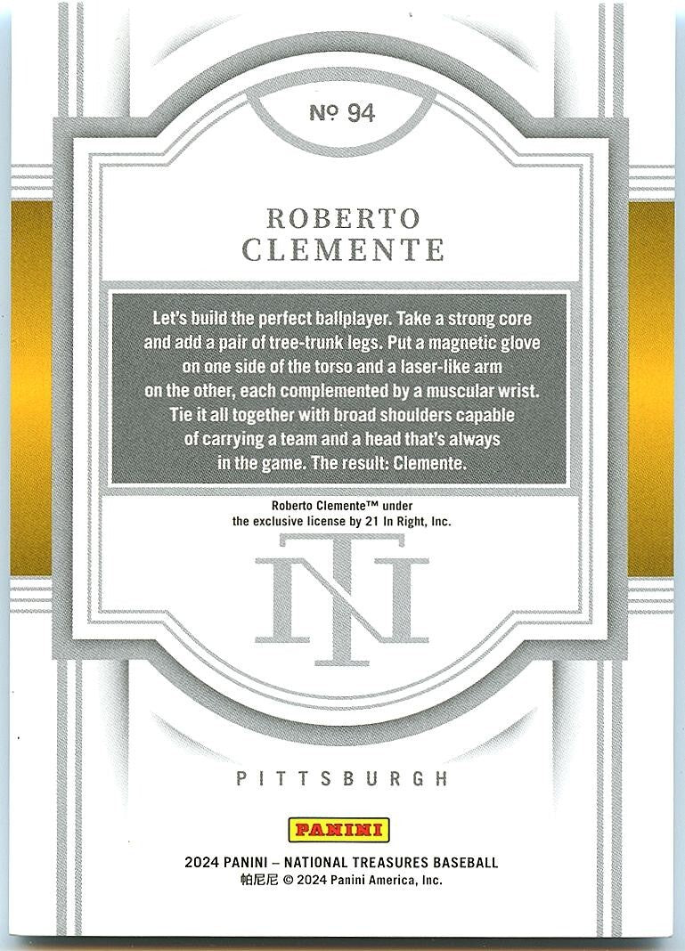 Roberto Clemente 2024 National Treasures Card Pittsburgh Pirates 98/99 #94