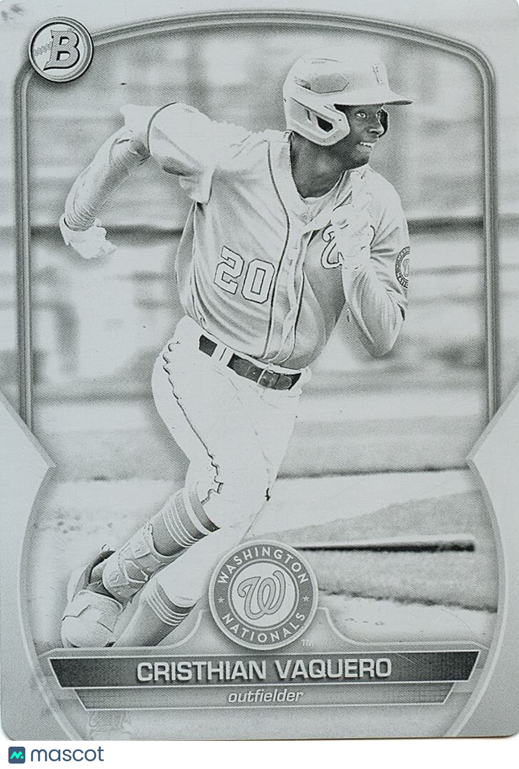 Cristhian Vaquero 2023 Bowman Chrome Black Printing Plate RC Nationals 1/1