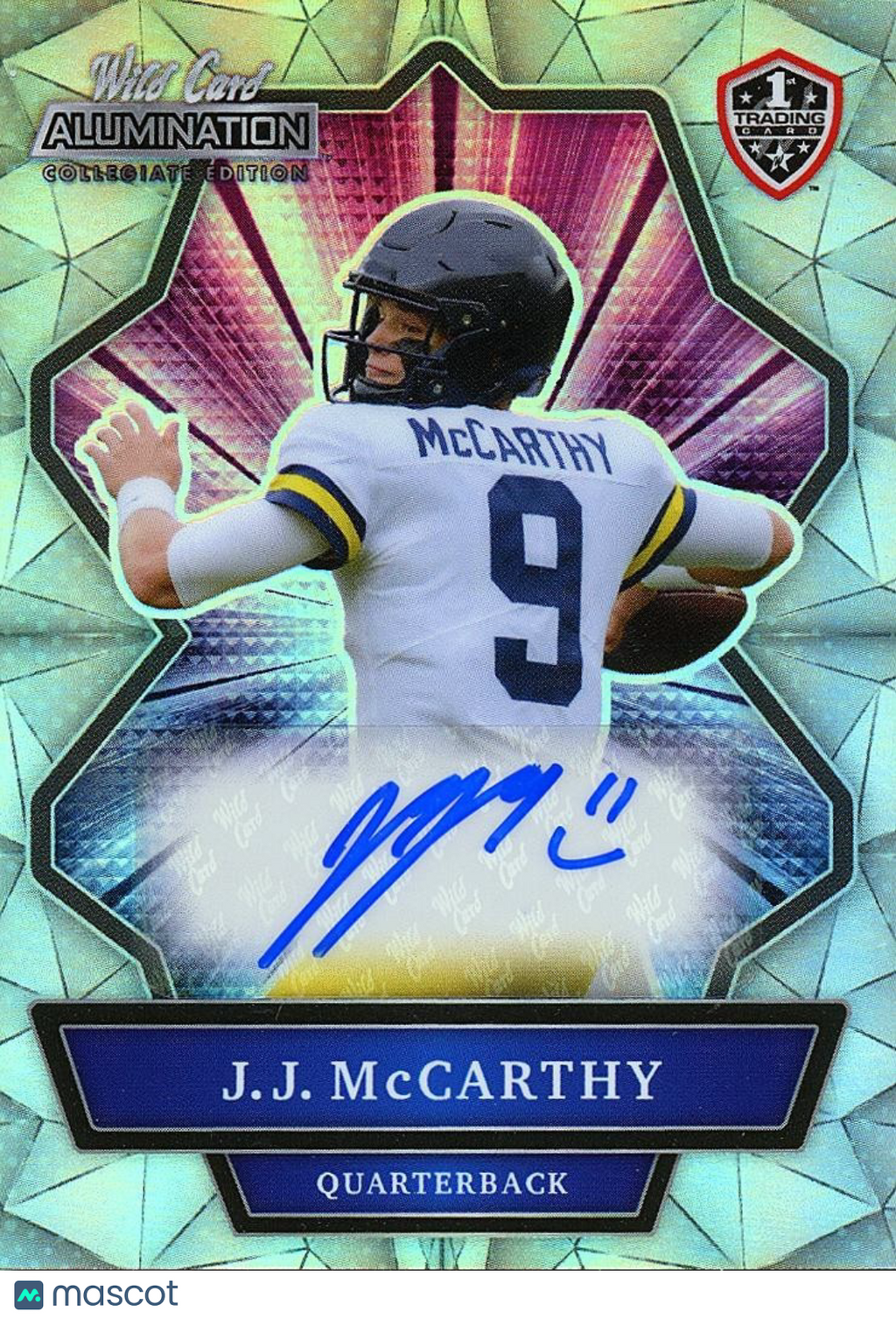 J.J. Mccarthy 2021 Wild Card Auto Autograph RC Michigan Minnesota Vikings