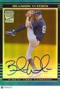 Brandon Weeden 2002 Bowman Chrome GOLD Auto Autograph Yankees OSU Cowboys