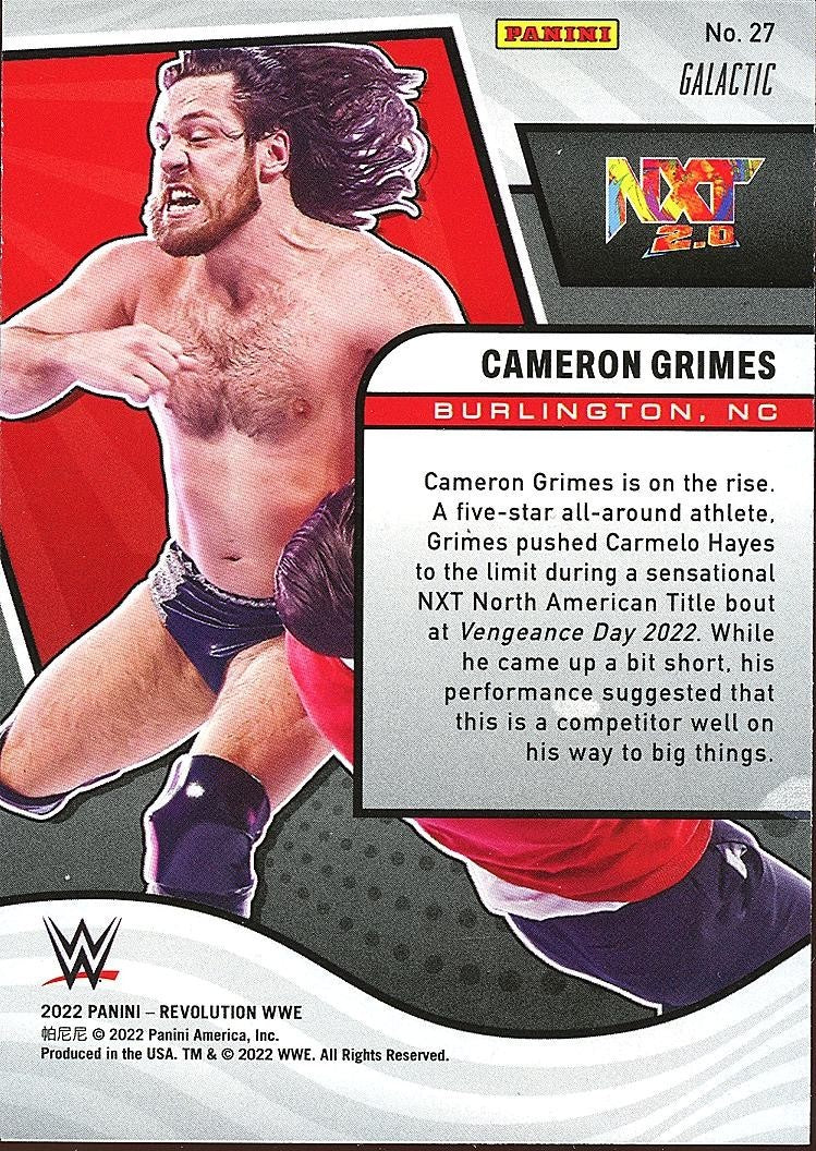 Cameron Grimes 2022 Revolution Galactic SSP CASE HIT WWE Wrestling #27