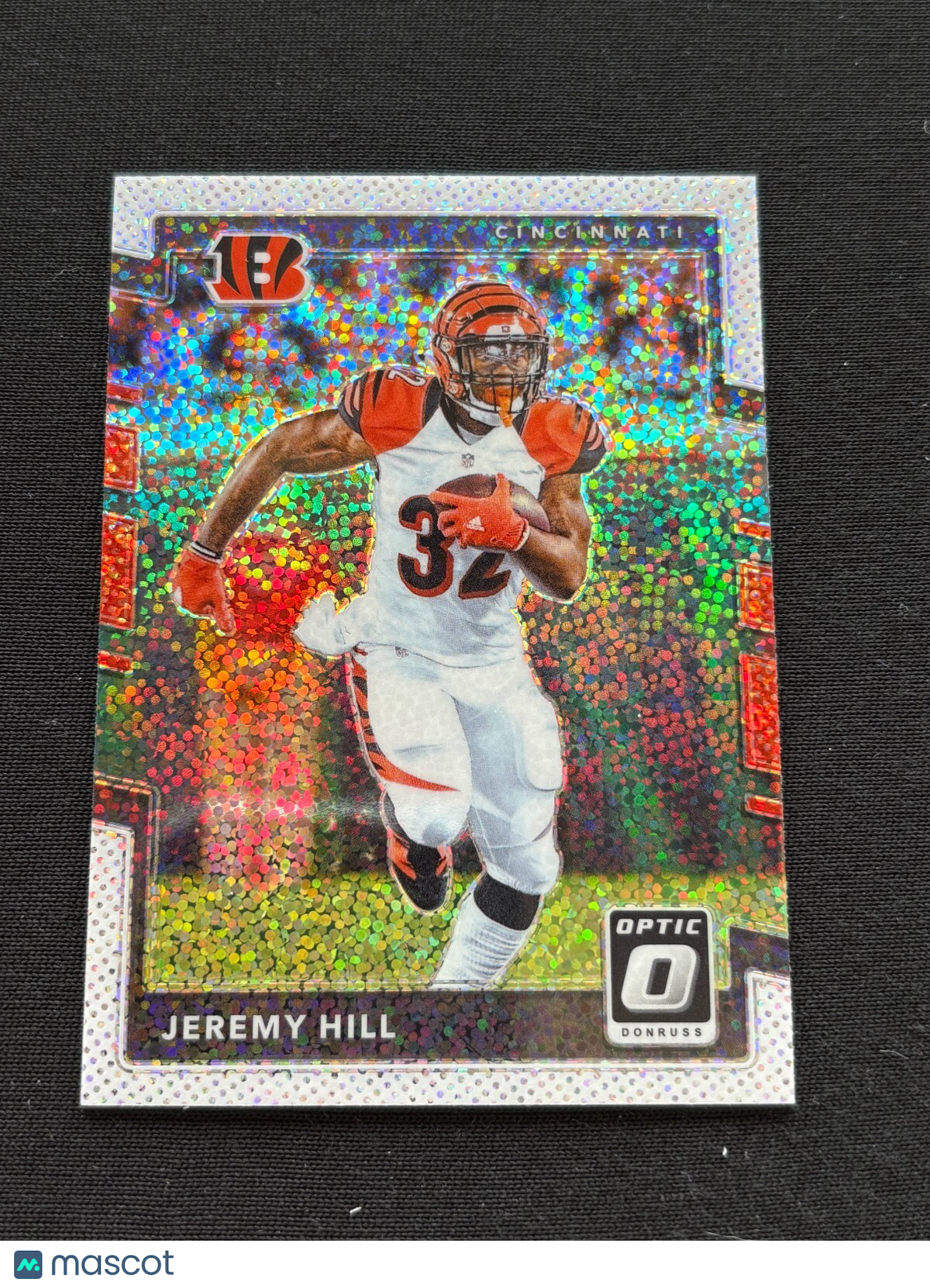 Jeremy Hill 2017 Optic White Sparkle Prizm SSP Shortprint Cincinnati Bengals #29
