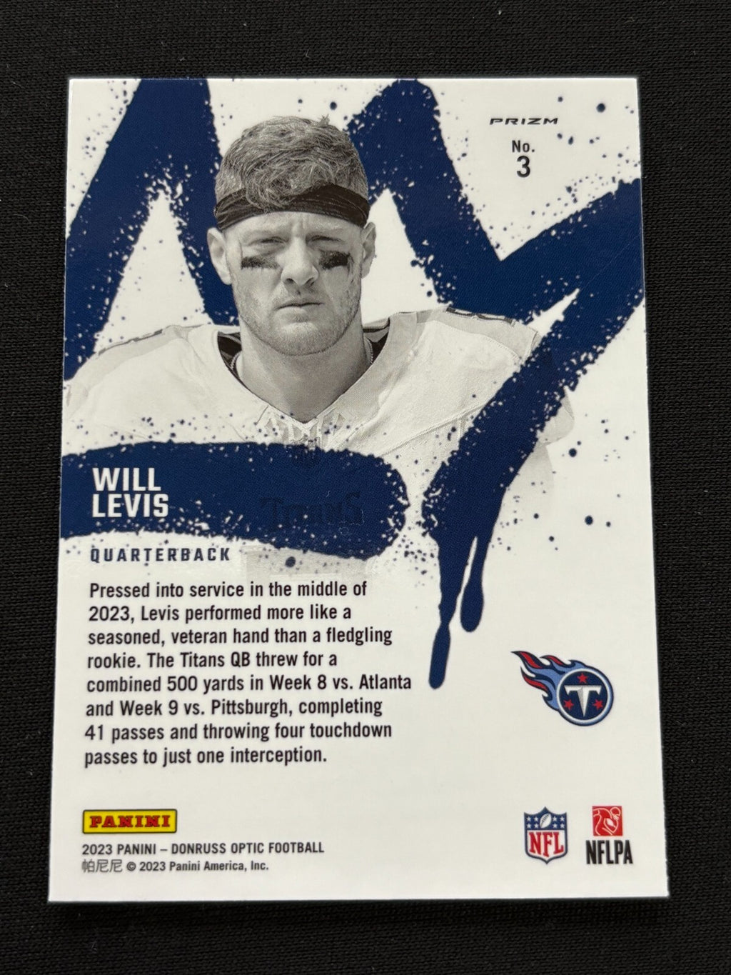 Will Levis 2023 Optic Rookie Kings CASE HIT SSP RC Tennessee Titans Kentucky