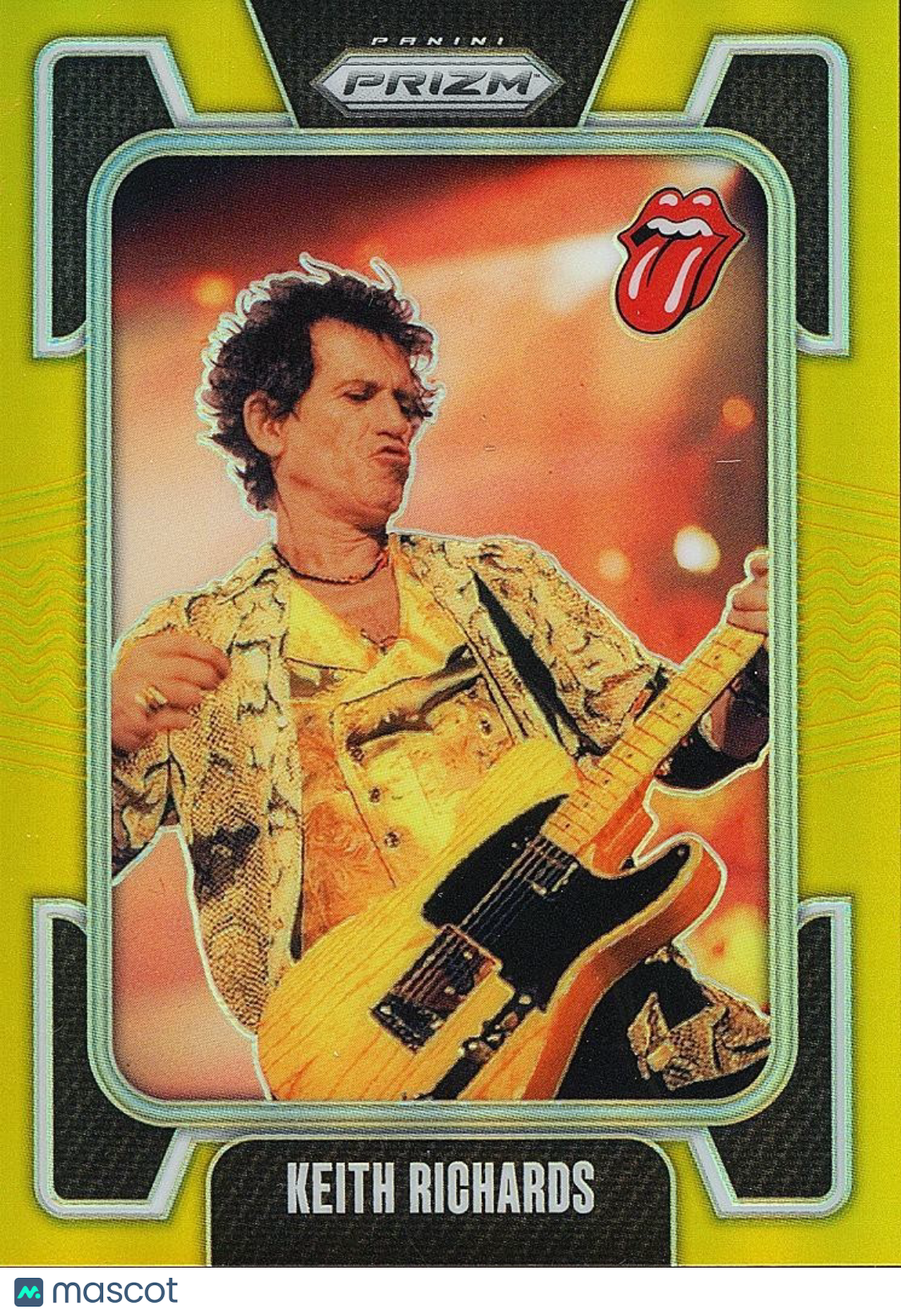 Keith Richards 2025 Prizm Rolling Stones True GOLD Prizm 1/10 #28