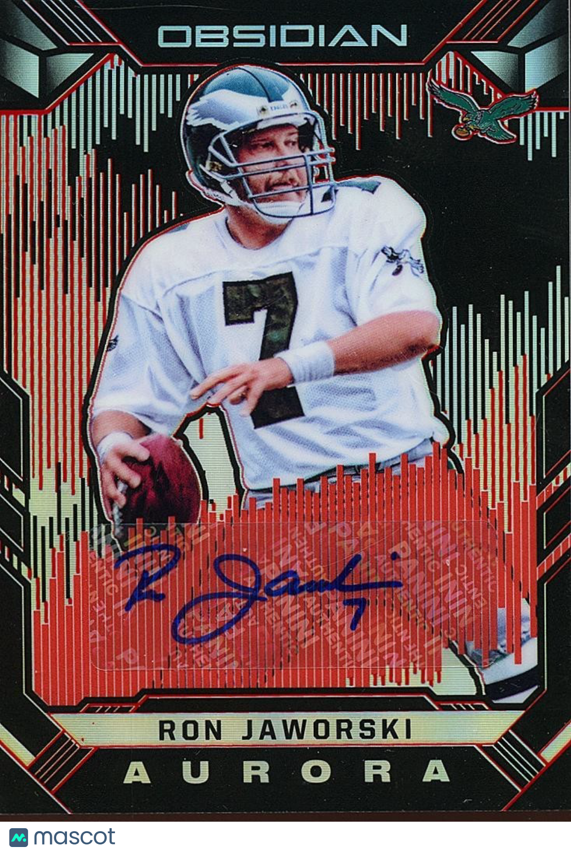 Ron Jaworski 2018 Obsidian Auto Autograph Red SSP Philadelphia Eagles 5/5