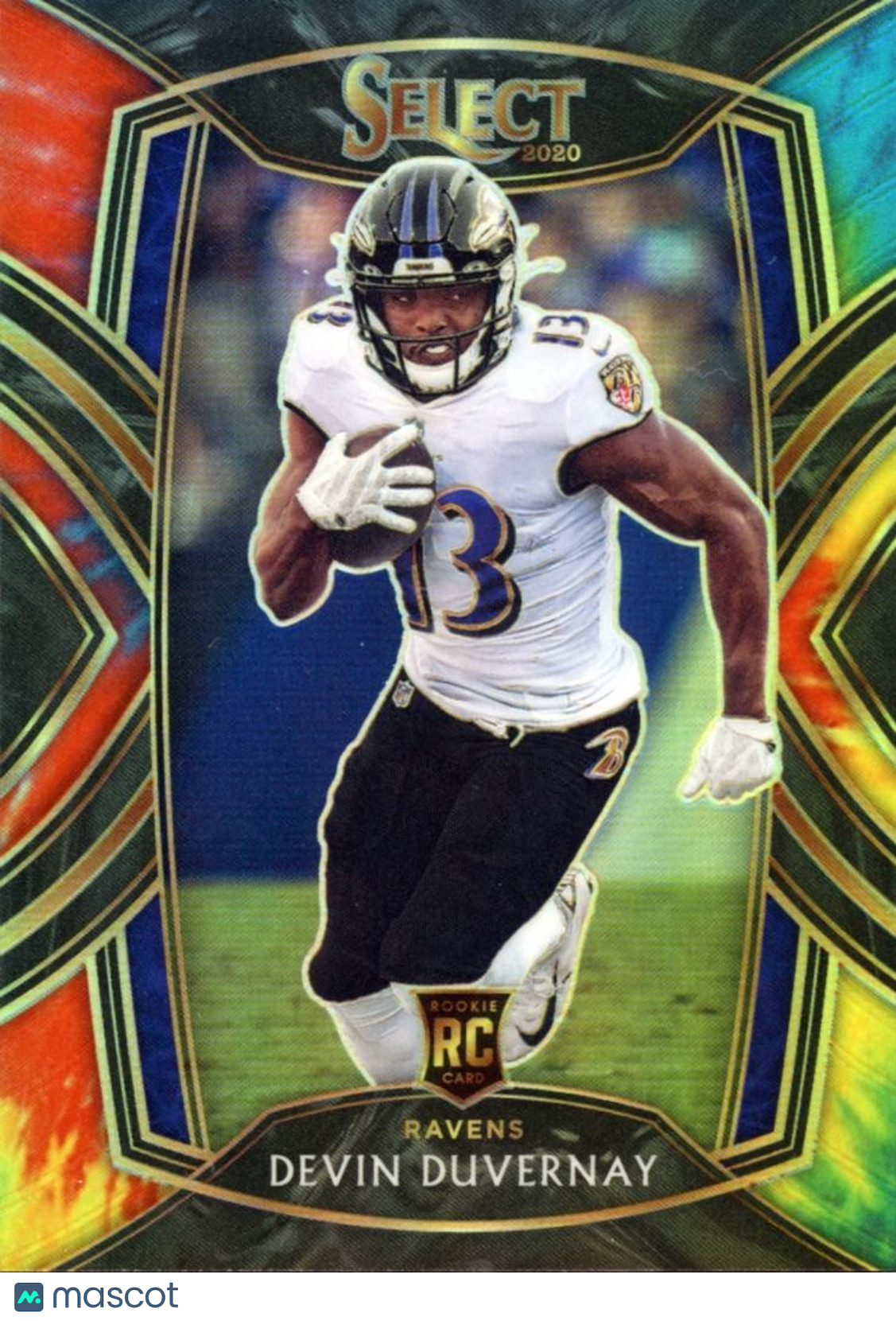 Devin Duvernay 2020 Select Club Level Tie-Dye Prizm RC Rookie Ravens 1/25