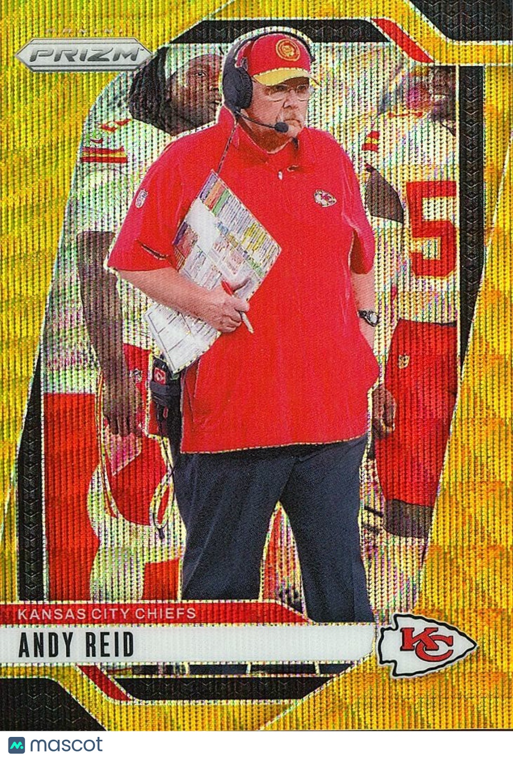 Andy Reid 2024 Prizm GOLD Wave Prizm SSP Kansas City Chiefs 2/10 #145