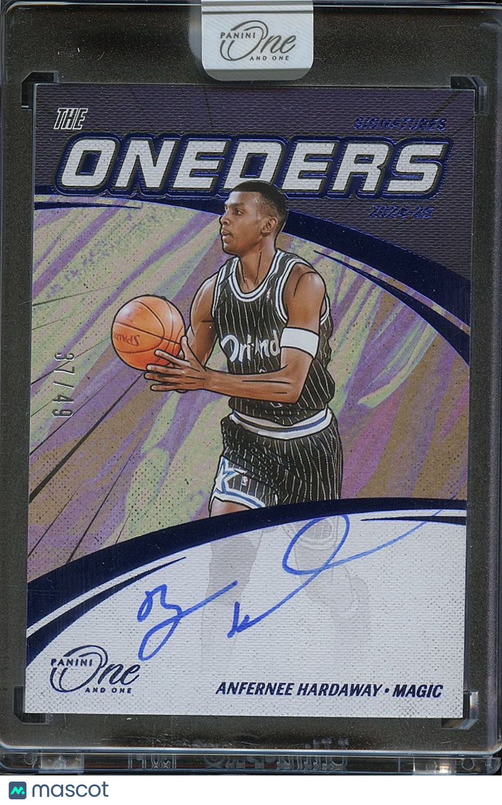 Anfernee Hardaway 2024-25 Panini One Oneders On Card Auto Autograph Magic 37/49