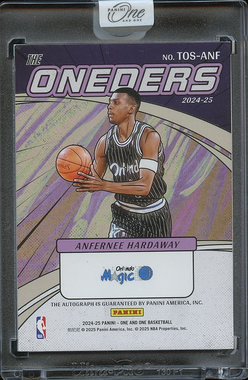 Anfernee Hardaway 2024-25 Panini One Oneders On Card Auto Autograph Magic 37/49