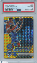 Jalen Williams 2022-23 Mosaic Montage GOLD Prizm Rookie 3/10 OKC Thunder PSA 8