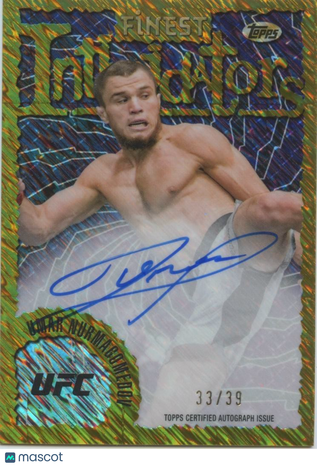 Umar Nurmagomedov 2024 Topps Finest GOLD Auto Autograph UFC MMA 33/39