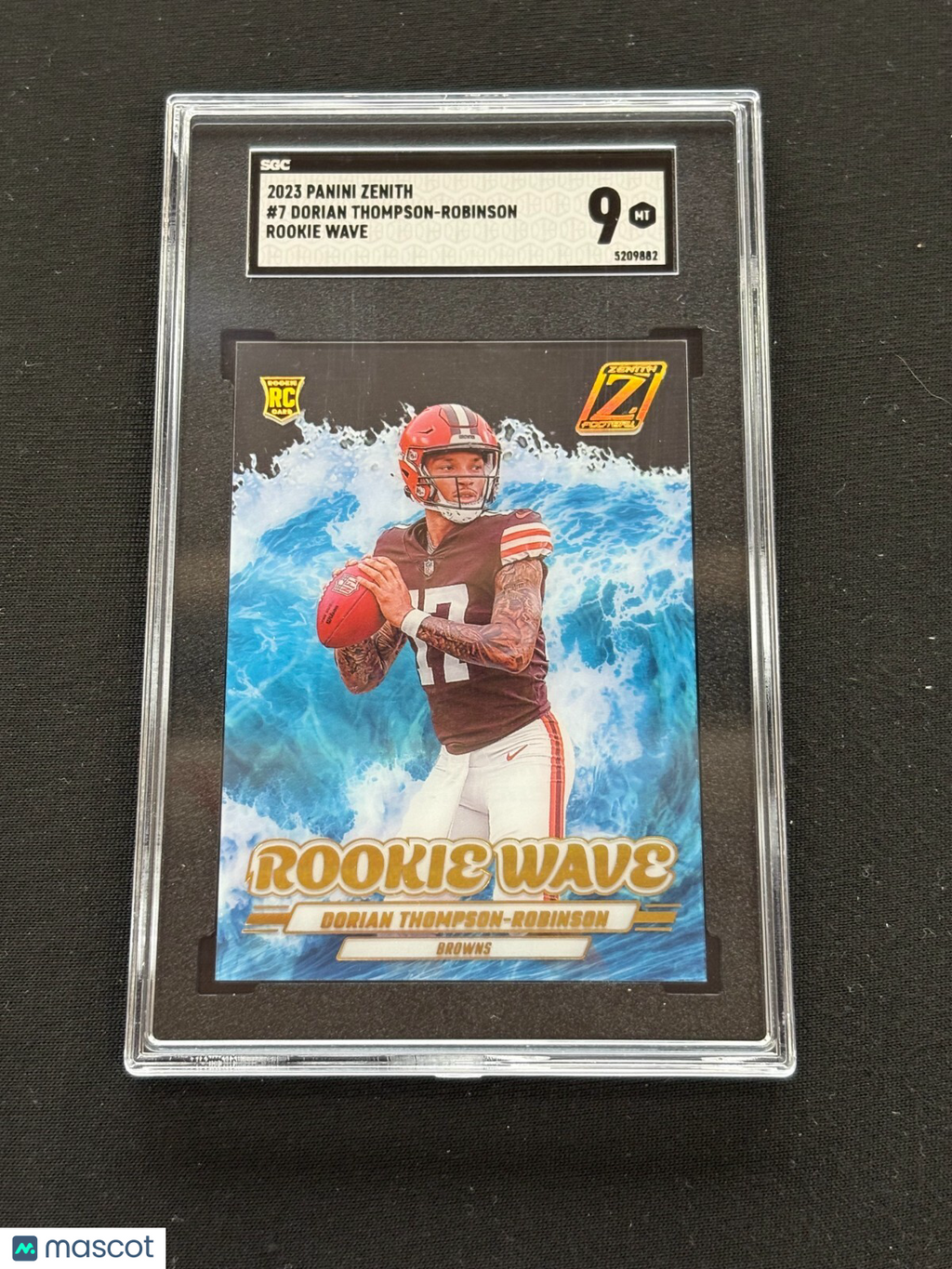 Dorian Thompson-Robinson 2023 Zenith Rookie Wave SSP CASE HIT RC Browns SGC 9