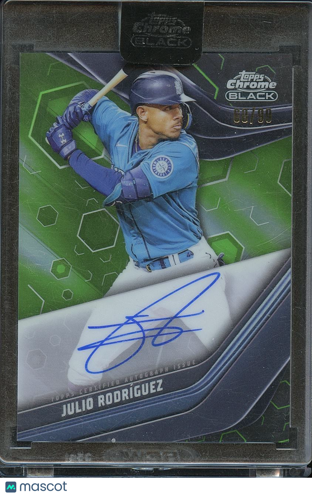 Julio Rodriguez 2023 Topps Chrome Black Auto Autograph Seattle Mariners 60/99