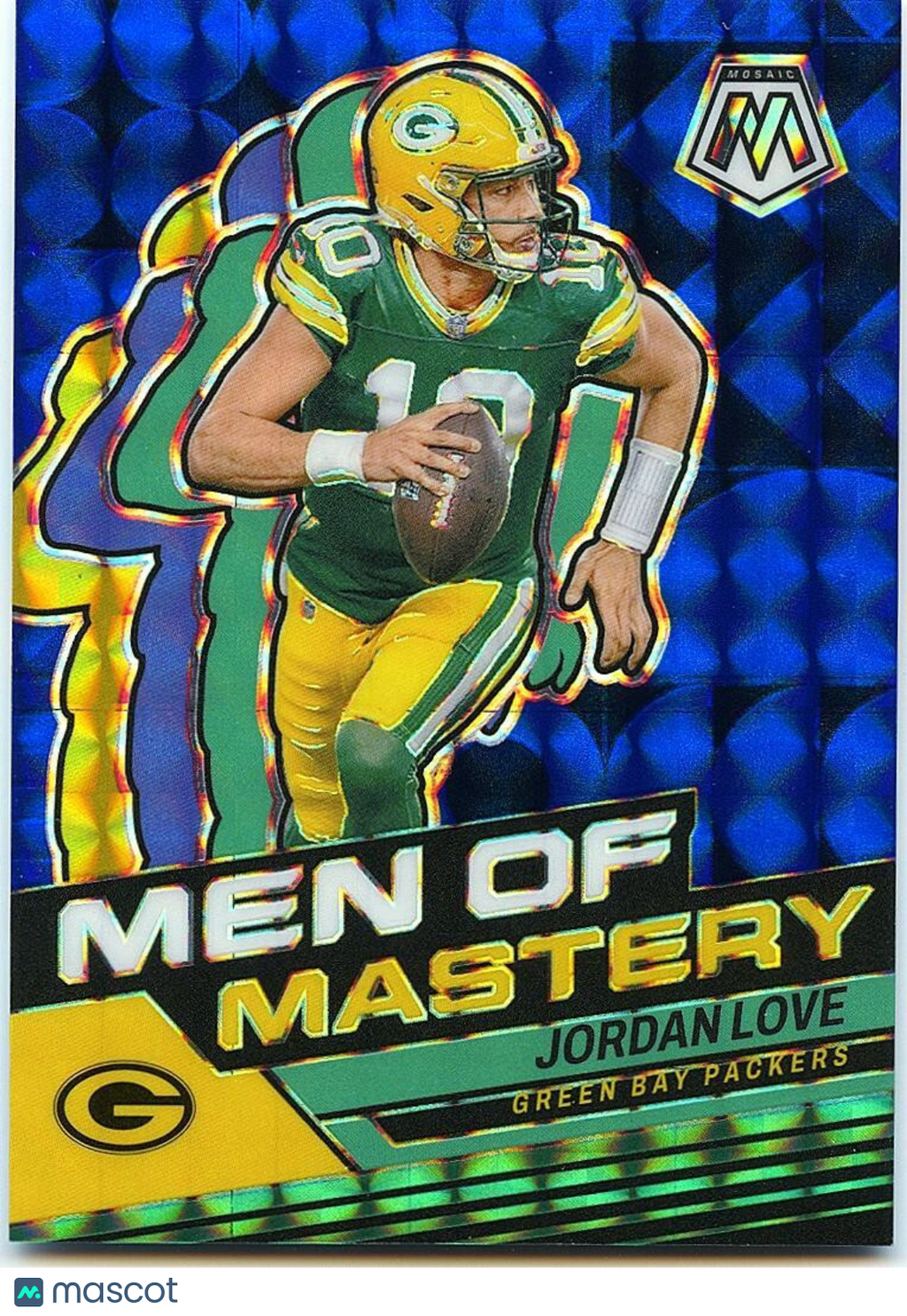 Jordan Love 2024 Mosaic Men Of Mastery Blue Prizm Green Bay Packers 8/99