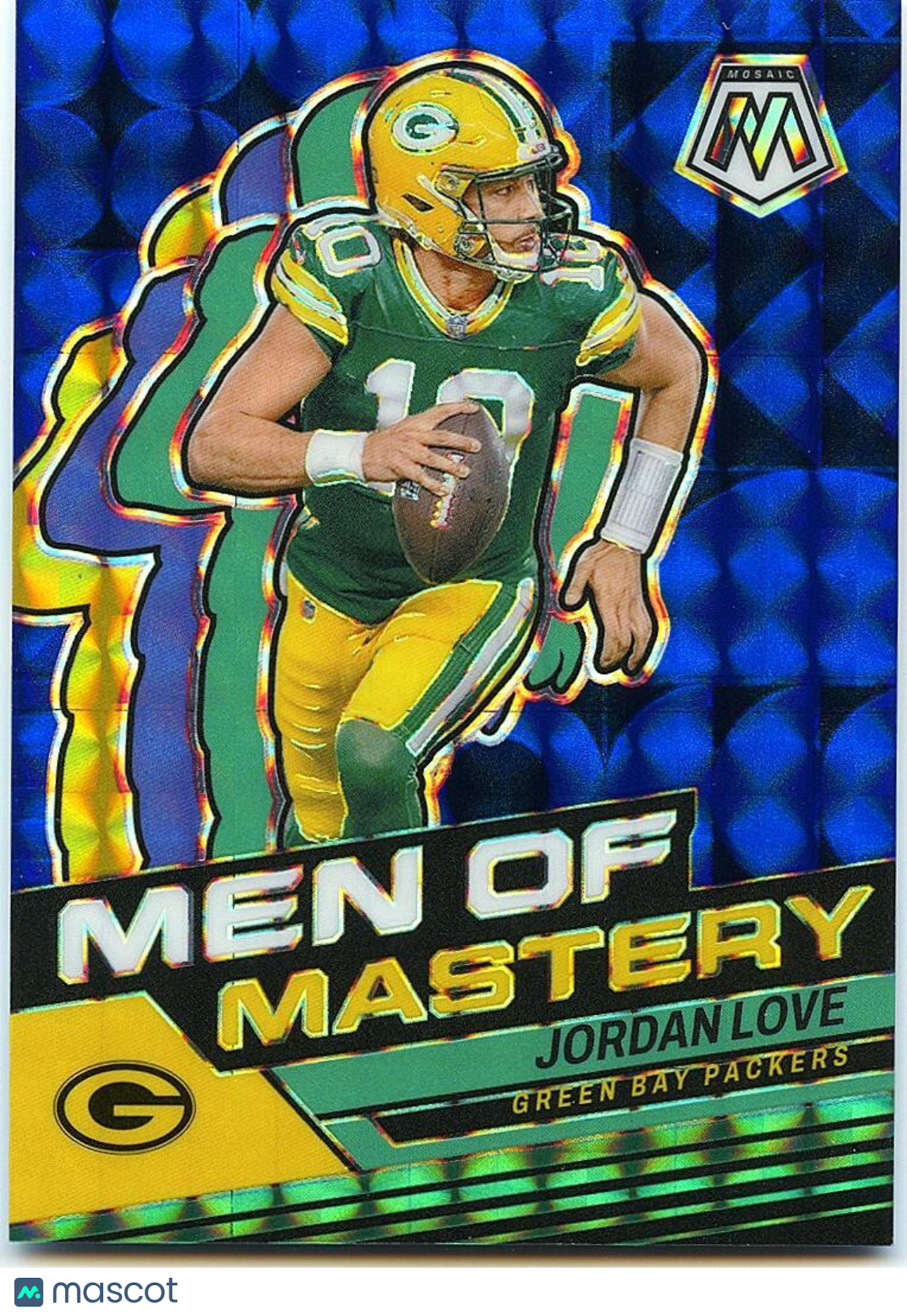 Jordan Love 2024 Mosaic Men Of Mastery Blue Prizm Green Bay Packers 8/99