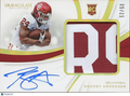 Rodney Anderson 2019 National Treasures Autograph Nameplate Patch Sooners 5/25
