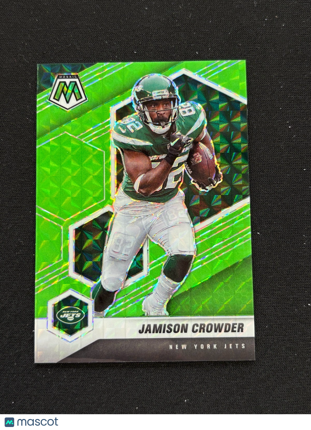 Jamison Crowder 2021 Mosaic Green Fluorescent SSP New York Jets 4/10 #159