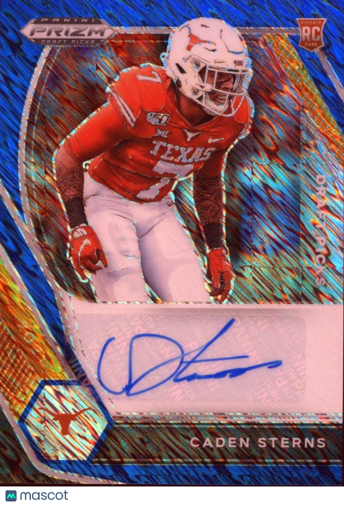 Caden Sterns 2021 Prizm Blue Shimmer SSP Auto Autograph RC Texas Longhorns 13/13