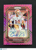 Brock Purdy 2022 Prizm Auto Autograph Purple Power Prizm RC 49ers 28/49 READ