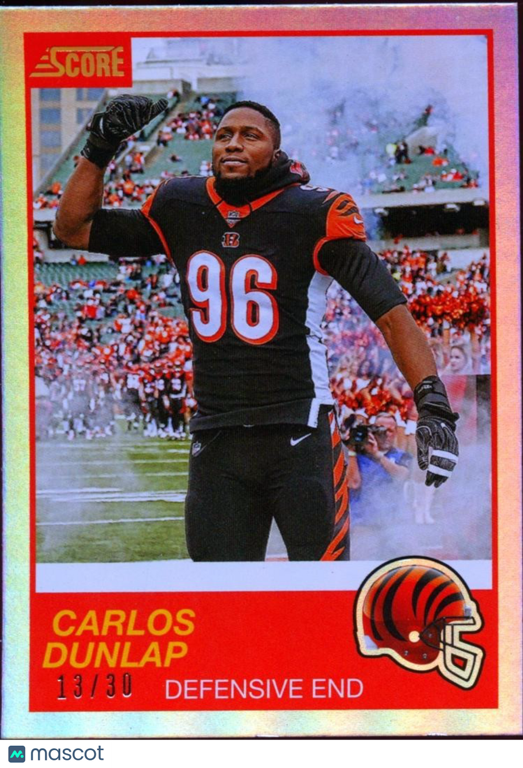 Carlos Dunlap 2019 Score 30th Anniversary SSP Cincinnati Bengals 13/30