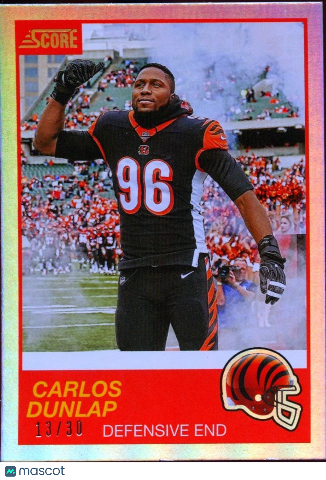 Carlos Dunlap 2019 Score 30th Anniversary SSP Cincinnati Bengals 13/30