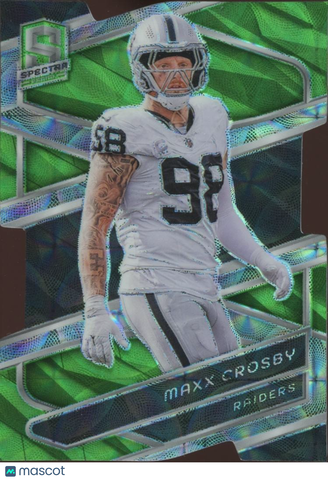Maxx Crosby 2024 Spectra Neon Green Prizm SSP Las Vegas Raiders 19/30 #59