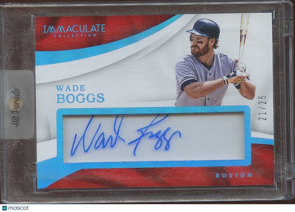 Wade Boggs 2017 Immaculate Auto Autograph Platinum Boston Red Sox 21/25