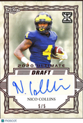 Nico Collins 2020 Leaf Draft Red Auto Autograph RC SSP Michigan Texans 5/5