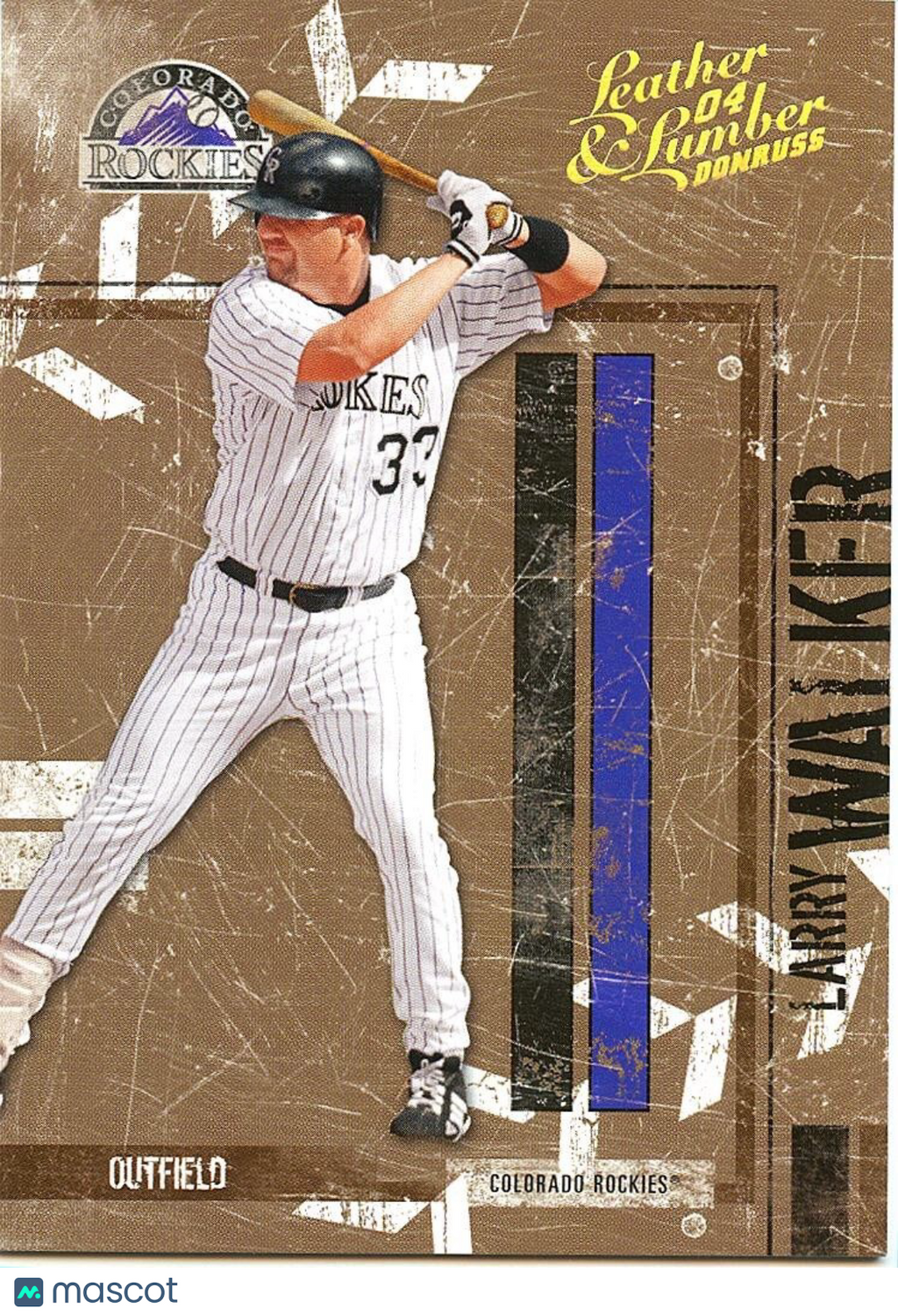 Larry Walker 2004 Leather & Lumber GOLD SSP Colorado Rockies 13/25 #47