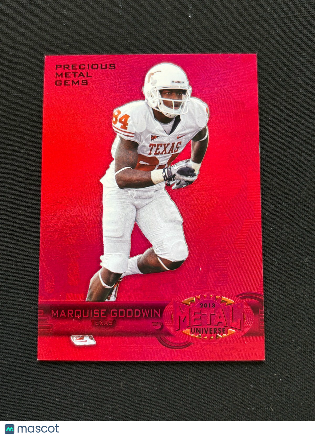 Marquise Goodwin 2013 Fleer Retro RED Precious Metal Gems Texas Longhorns 2/100