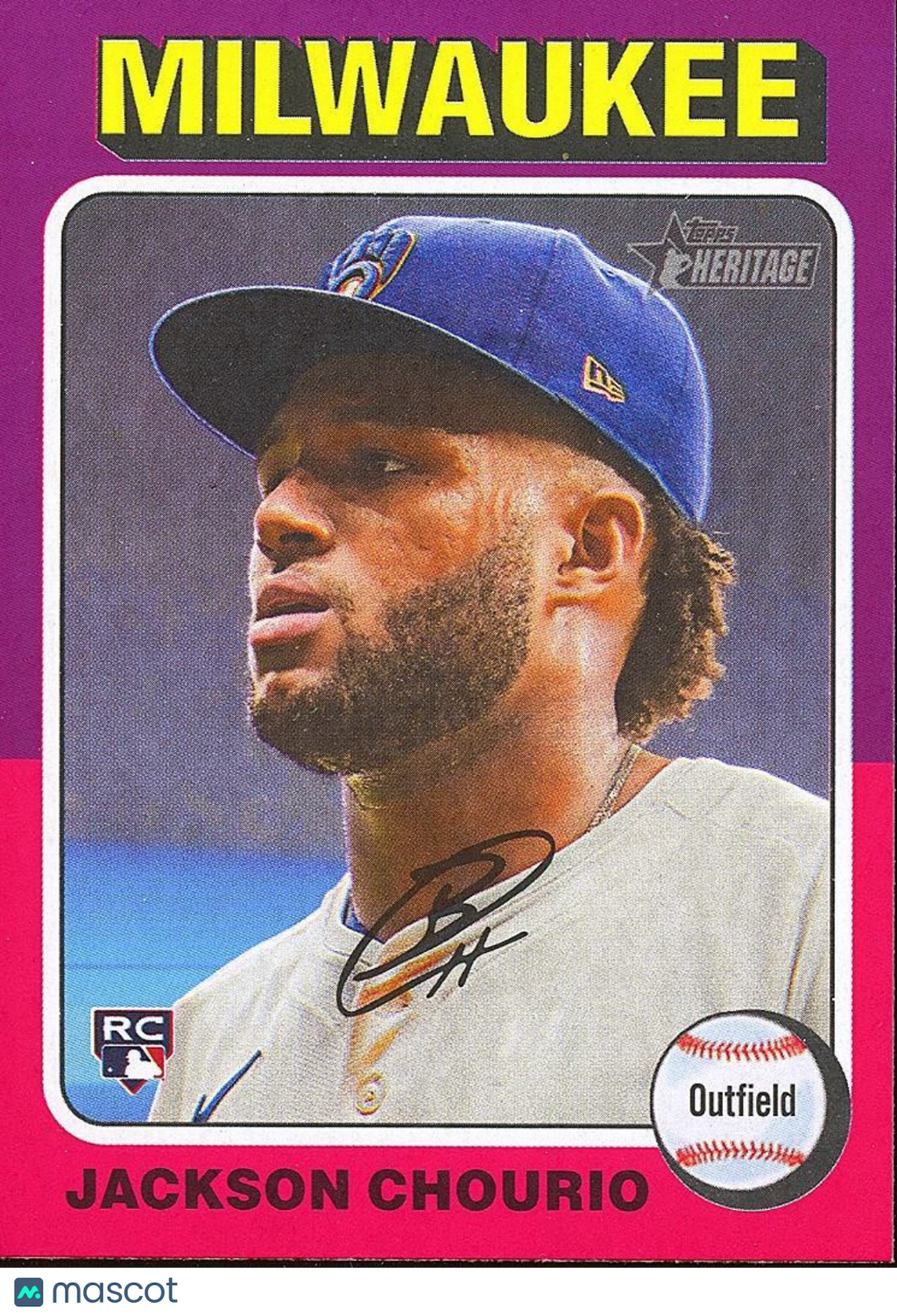 Jackson Chourio 2024 Topps Heritage City Swap SSP Rookie RC Brewers #632