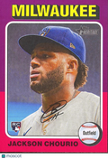 Jackson Chourio 2024 Topps Heritage City Swap SSP Rookie RC Brewers #632