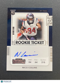 Nico Collins 2021 Contenders On Card Auto Autograph RC Houston Texans