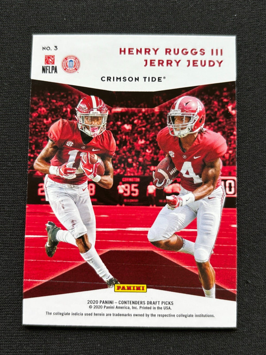 Henry Ruggs / Jerry Jeudy 2020 Contenders GALCACTIC CASE HIT SSP RC Alabama