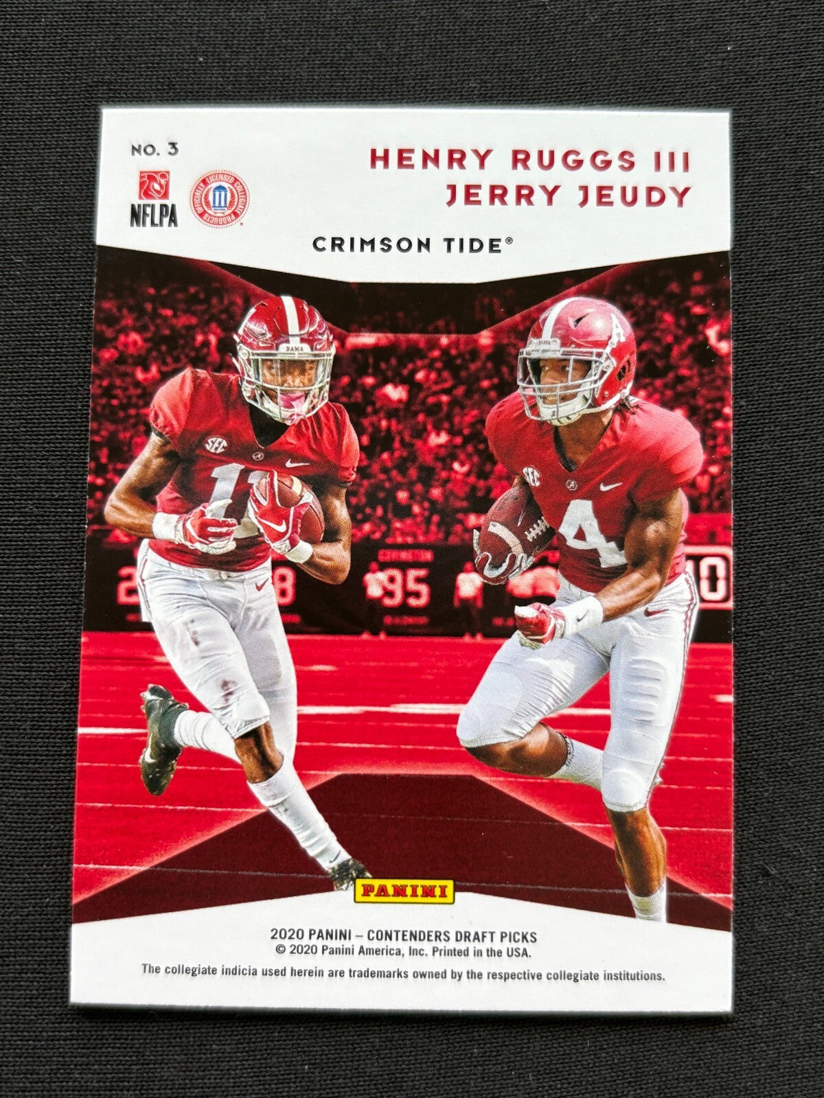 Henry Ruggs / Jerry Jeudy 2020 Contenders GALCACTIC CASE HIT SSP RC Alabama
