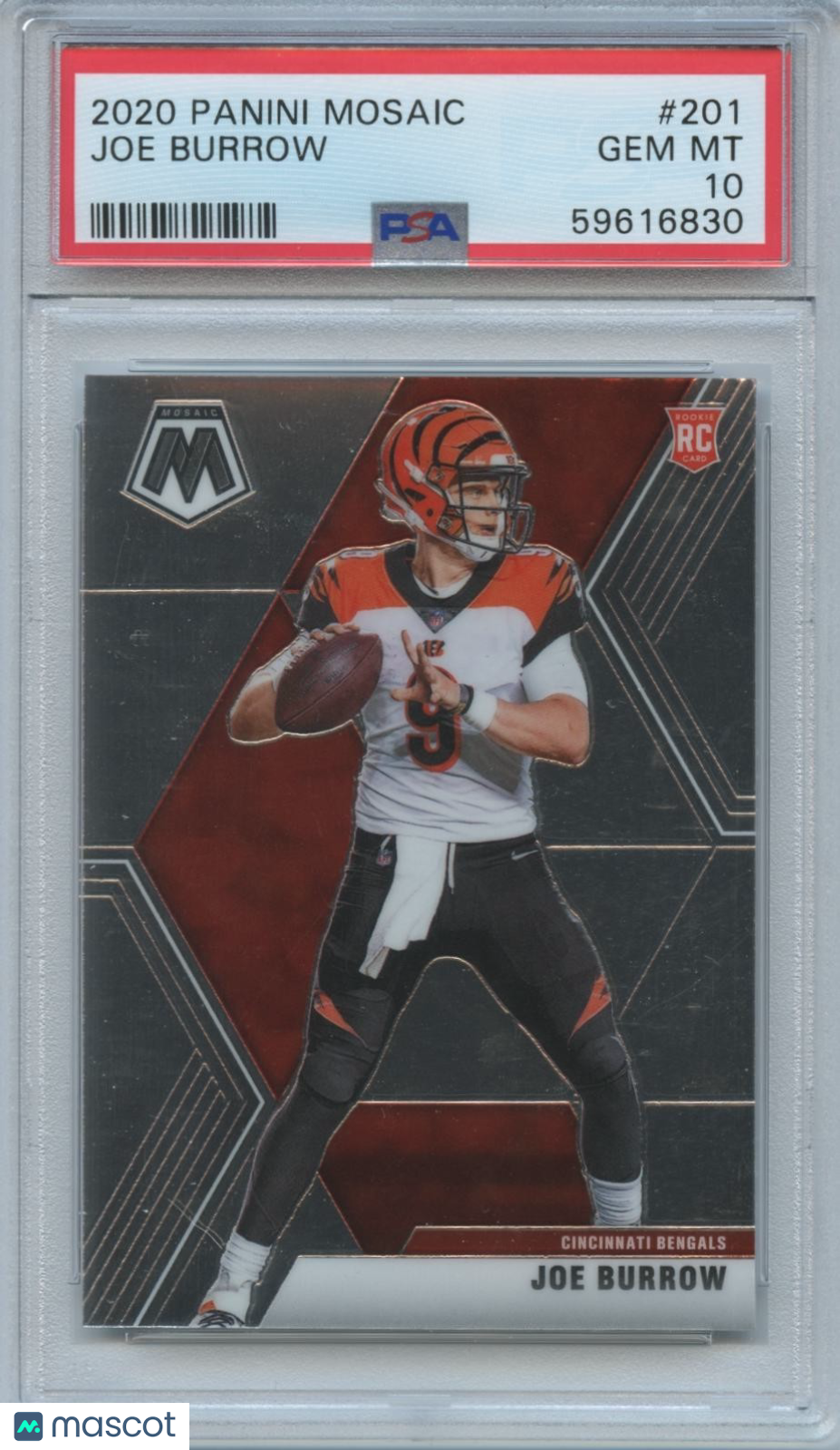 Joe Burrow 2020 Mosaic Rookie Card RC Cincinnati Bengals #201 PSA 10