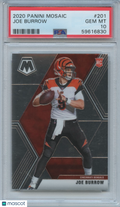 Joe Burrow 2020 Mosaic Rookie Card RC Cincinnati Bengals #201 PSA 10