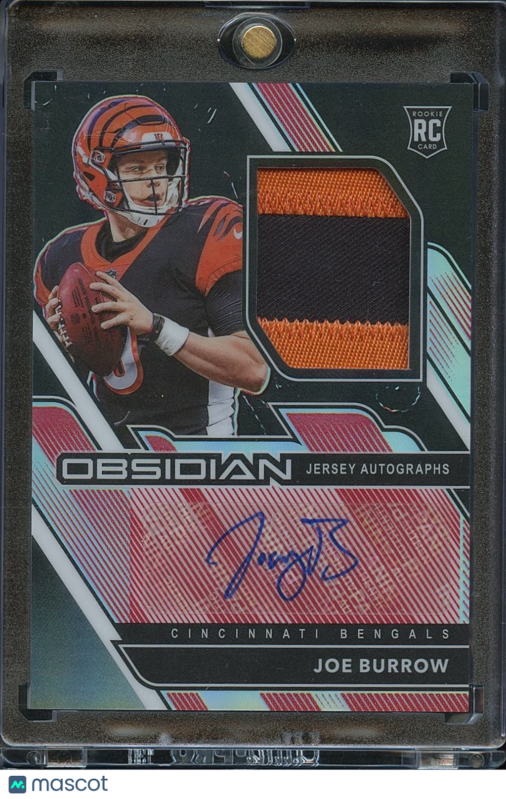 Joe Burrow 2020 Obsidian Auto Autograph Patch Red SSP RC Rookie Bengals 3/10