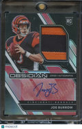 Joe Burrow 2020 Obsidian Auto Autograph Patch Red SSP RC Rookie Bengals 3/10