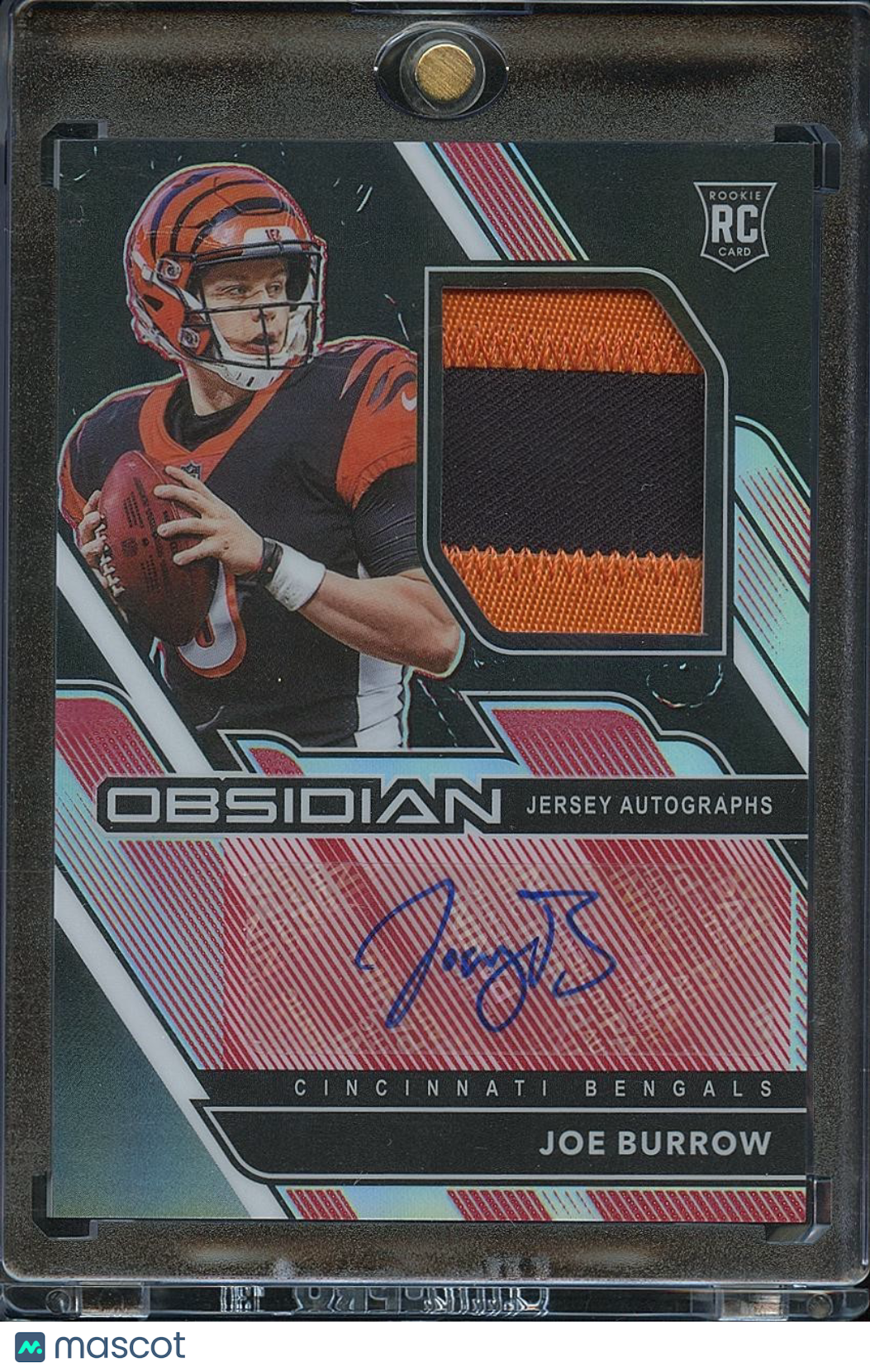 Joe Burrow 2020 Obsidian Auto Autograph Patch Red SSP RC Rookie Bengals 3/10