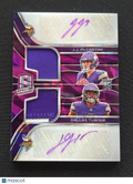 JJ Mccarthy / Dallas Turner 2024 Spectra Purple Ink Auto Autograph Vikings 22/30