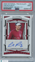 Lincoln Riley 2020 National Treasures Black Auto Autograph OU Sooners 1/1 PSA 9