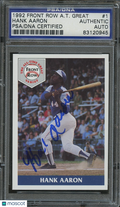 Hank Aaron 1992 Front Row Auto Autograph Milwaukee Braves PSA DNA Authentic